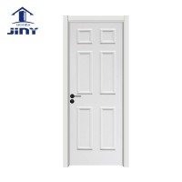 Jiny 6 Panel Cheap Hollow Core Interior Doors White Primer Bathroom Wood Door Design