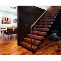 Factory Price Indoor Modern Luxury Solid Wood Stairs