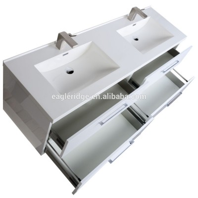 Wall Mounted Bathroom Double Sink Vanities White /Modern Bathroom