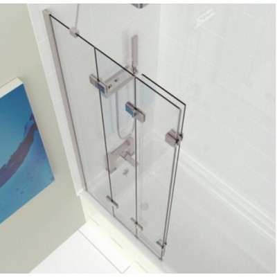 Folding bathtub shower screen