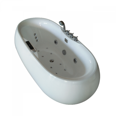 Hydro massage egg shaped bathtub